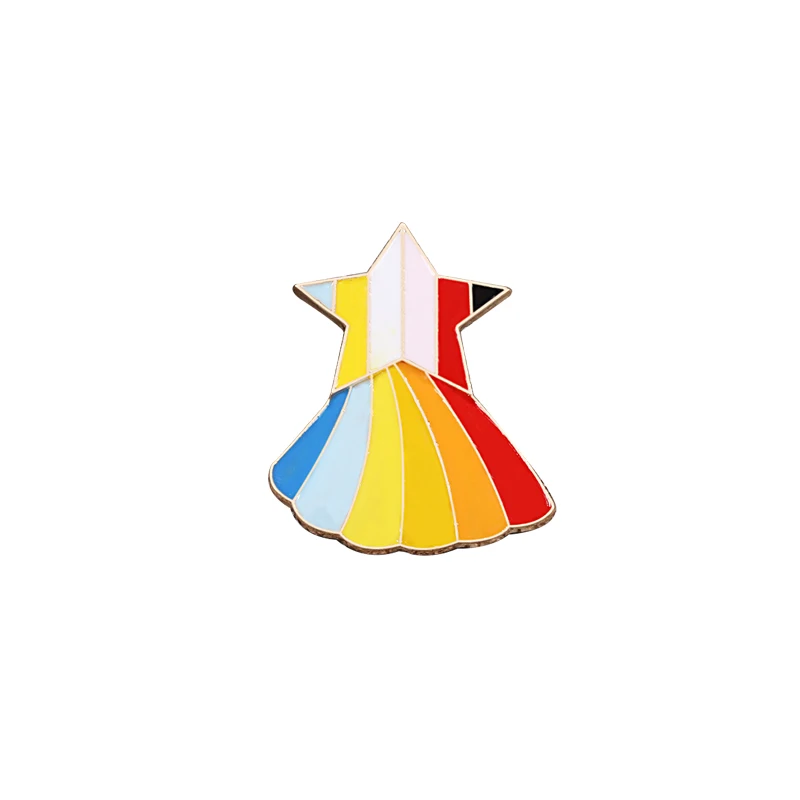 Красочный Радужный Флаг ЛГБТ дизайн на булавке брошь Творческий под искусственные бриллианты, разноцветные стразы образуют форму сердца палец флаг эмали штырь гей лесби куртки нагрудные значки Модные украшения - Окраска металла: Pentagram