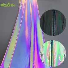

1.4M*0.7M Reflective Magic Rainbow Fabric Iridescence Christmas Fabric Variable Color Brilliant Reflecting Light Fiber Fabric