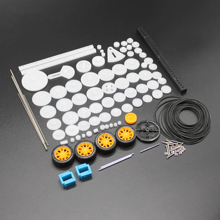 플라스틱 기어 키트 풀리 벨트 샤프트 기어 장난감 바퀴, 모터 기어 어셈블리, 0.5 모듈러스 기어 랙, DIY 장난감, 78 종류