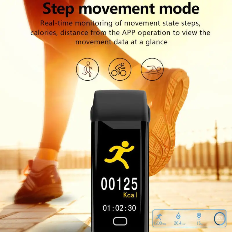 Смарт с Bluetooth Фитнес Топ спортивный браслет IP68 водонепроницаемый браслет для Android IOS цифровые часы для мужчин и женщин