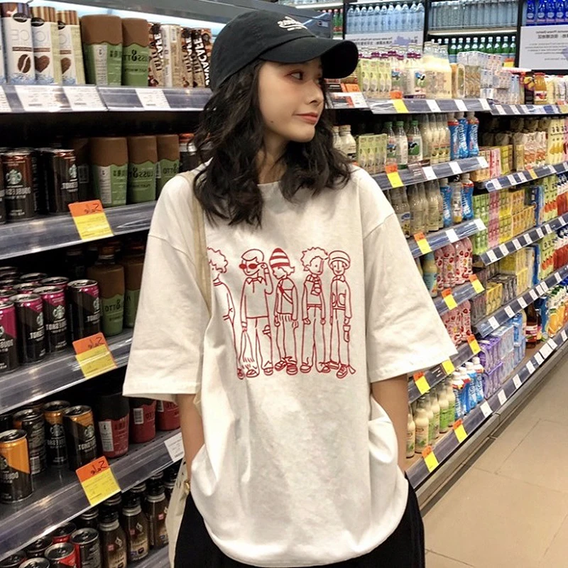 Oversized plus size graphic tees Clearance