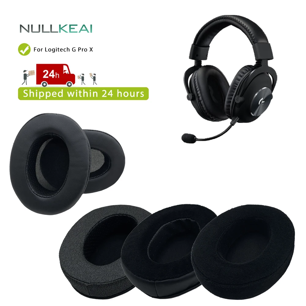 Сменные утолщенные кожаные велюровые амбушюры NULLKEAI для наушников Logitech G Pro X