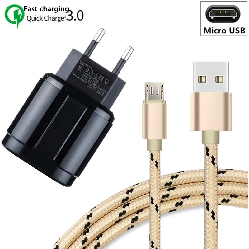 Micro USB кабель для передачи данных Huawei P8 P9 Lite Honor 8C 8X 7a pro Quick Charger 3 0 Для HTC LG Samsung M10 S6 S7