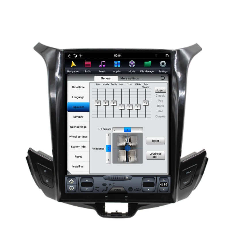 NAVITOPIA 10.4inch 4G+64GB Tesla Style Vertical Screen Android 8.1 Car DVD GPS Navigation for Chevrolet Cruze