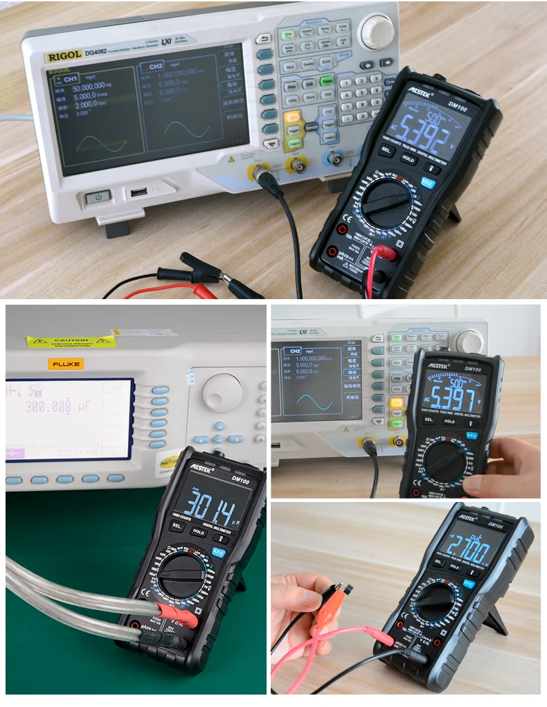 MESTEK DM100 Цифровой мультиметр тестер емкость быстрая скорость DC 10000 отсчетов multimetro цифровой профессиональный анти-ожога сигнализация