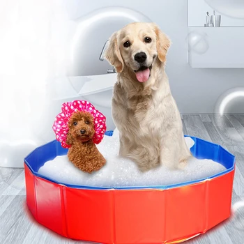 

Foldable Dog Pool Pet Bath Swimming Tub Summer Outdoor Indoor Collapsible Bathing Pool for Dogs Cats Pets Cleaning Supplies