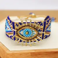 ZHONGVI Turkish Evil Eye Bracelet Luxury Bracelets Handmade Woven Bileklik Armband Pulseras Mujer Moda 2021 Miyuki Bead Bracelet 4