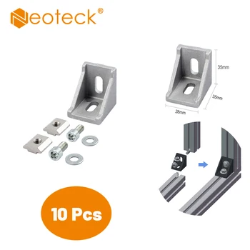 

Neoteck 10 pcs Right Angle Bracket Connector T-Nut Screw 3030 Aluminum Corner Angle Bracket for Connector Aluminium Profile