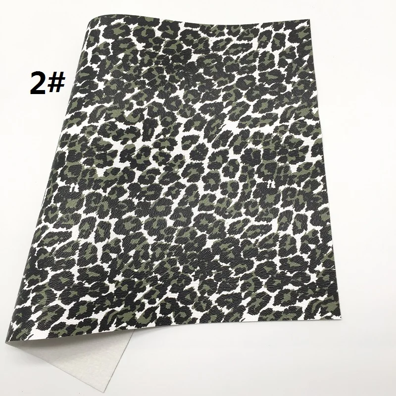2 1 шт. 21X29 см Lepard напечатанная искусственная ткань, синтетическая кожа листы для изготовления луков LEOsyntheticoDIY T339 - Цвет: 2