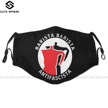 

Antifa Mouth Face Mask Barista Barista Antifascista Facial Mask Fashion Cool with 2 Filters for Adult