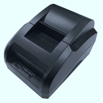 

Portable 58Mm Pos Receipt Thermal Printer with Usb Port Low Noise for Windows Printing Bill Receipt Ticket Barcode Eu Plug