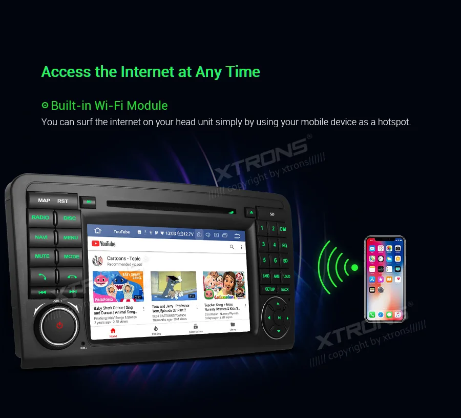 Clearance XTRONS 7"Android 9.0 Octa Core 4GB RAM 64GB ROM Car DVD Player Multimedia GPS System TPMS SWC for Mercedes Benz W164 2005-2012 17