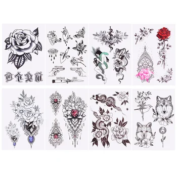 

8PCS Temporary Creative Funny Waterproof Body Art Decals Tattoos Arm Tattoos for Party Children Adult Festival
