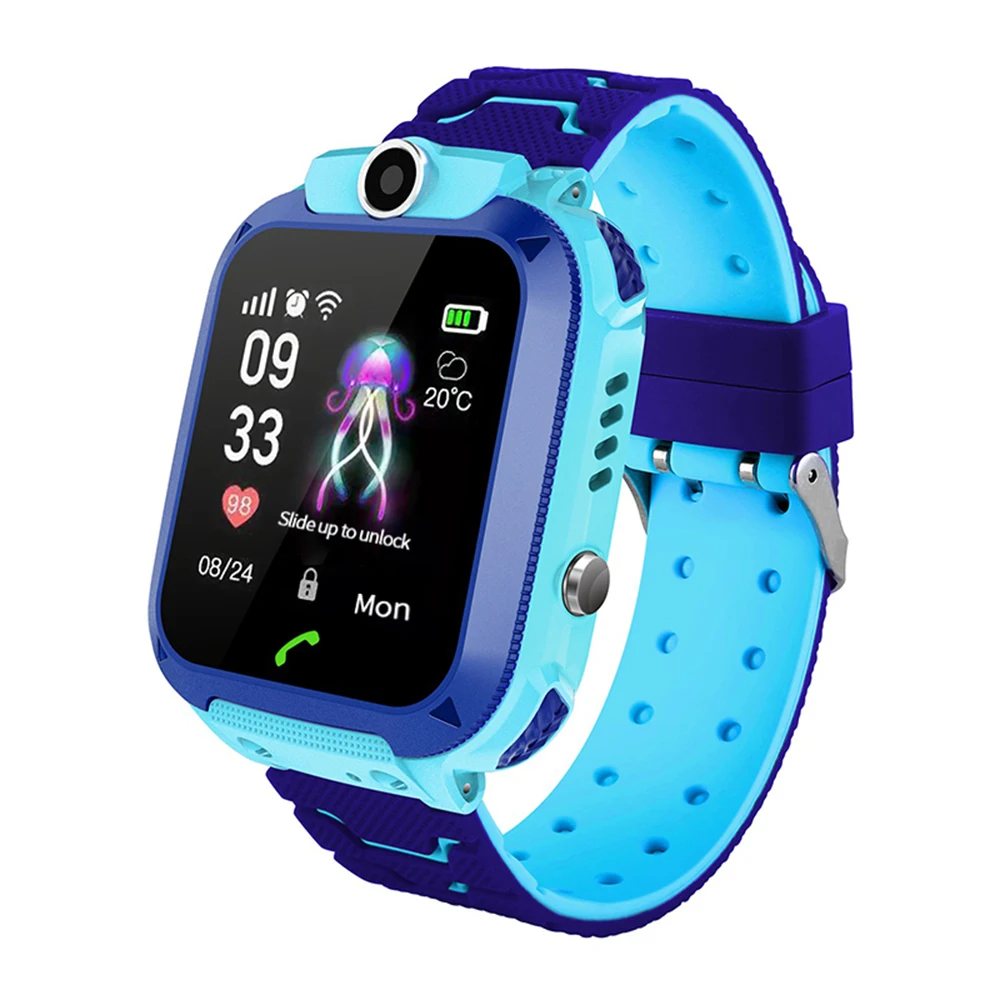 S12 Waterproof Smart Watch for Kids LBS SIM Tracker SmartWatch SOS Call for Children Anti Lost Monitor Wristwatch for Boy girls