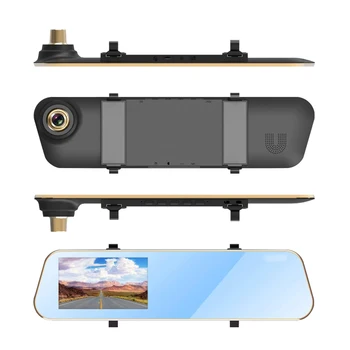 

4.3 inch HD 1080P Video Recorder Dash Cam Rear View Mirror Car Camera DVR Front and Rear Dual Lens Recorder Car Video Camcorder