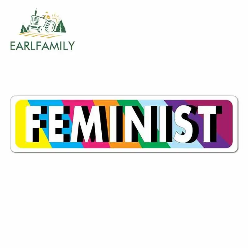EARLFAMILY 13 см x 3 2 для феминистской красочной девушки значок силы забавная