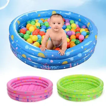 

Kids Children Portable Inflatable Swimming Pool Cute 5-Ring Round Shape Pool for Indoor Outdoor Summer Party 59x15inch