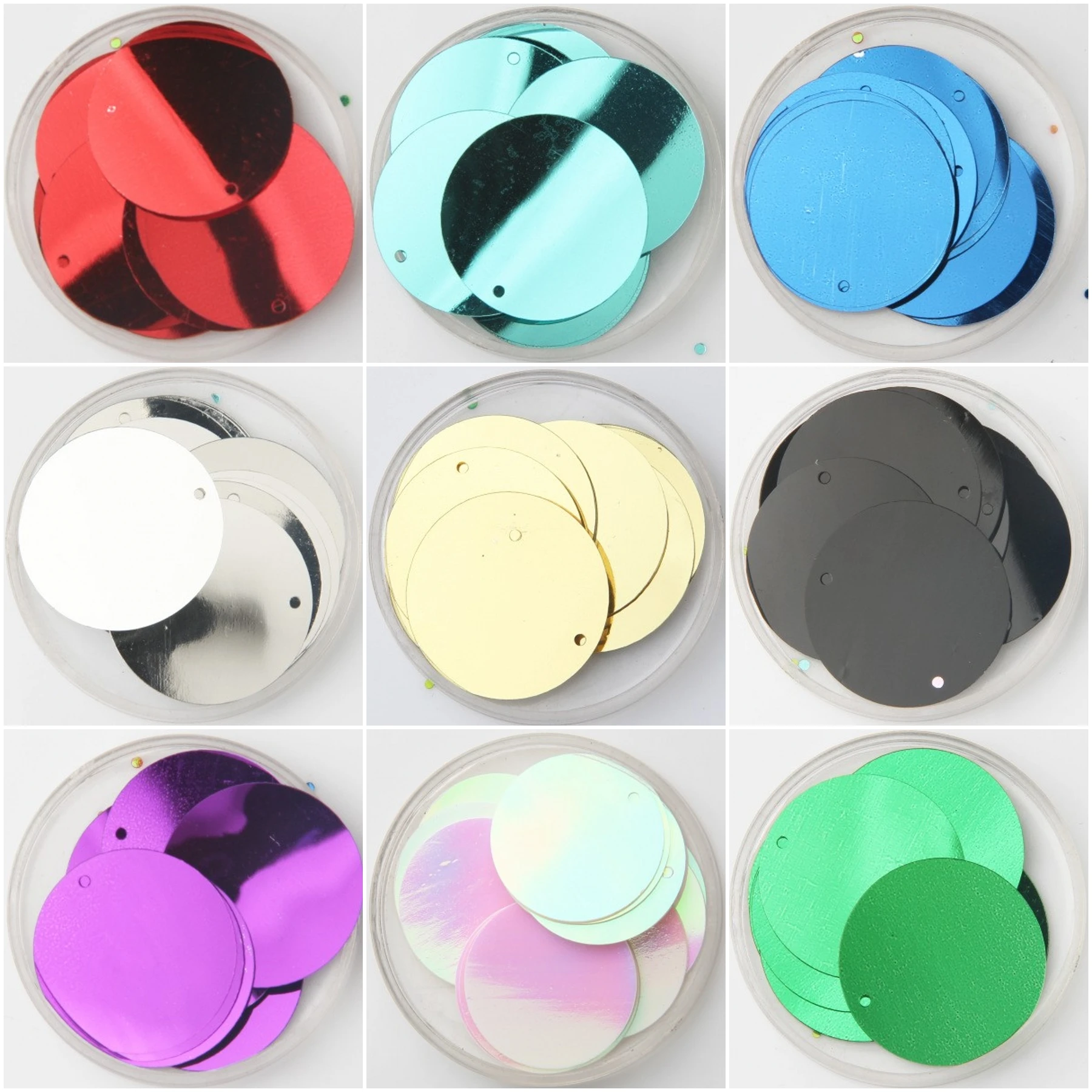 Paillette 30mm Large Flat Round Sequins PVC Paillettes Loose for Carfs Wedding Lentejuelas Para Coser 10g | Дом и сад