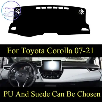 

Customize For Toyota Corolla 2007-2021/Hybrid E+ 2019 Dashboard Console Cover PU Leather Suede Protector Sunshield Pad