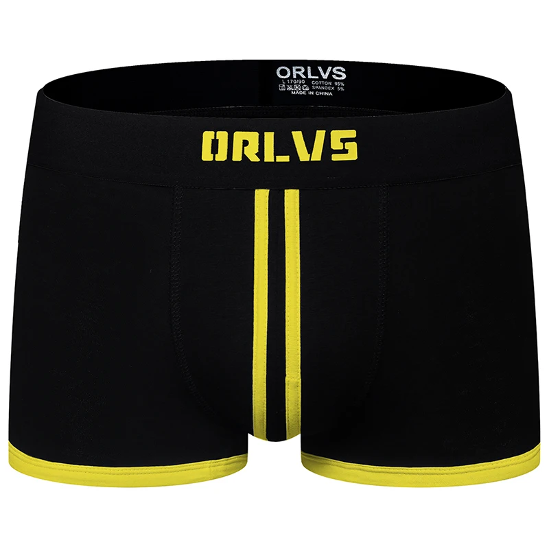 ORLVS, фирменное Мужское нижнее белье, мужские боксеры, para hombre, мужские трусы-боксеры, ropa interior hombre, сетчатые боксеры, calzoncillo - Цвет: OR167-yellow