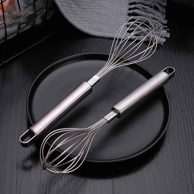 

High Quality Egg Beater Blender Stainless Steel Kitchen Tool Balloon Hand Whisk for Whisking Beating Stirring Milk Frother