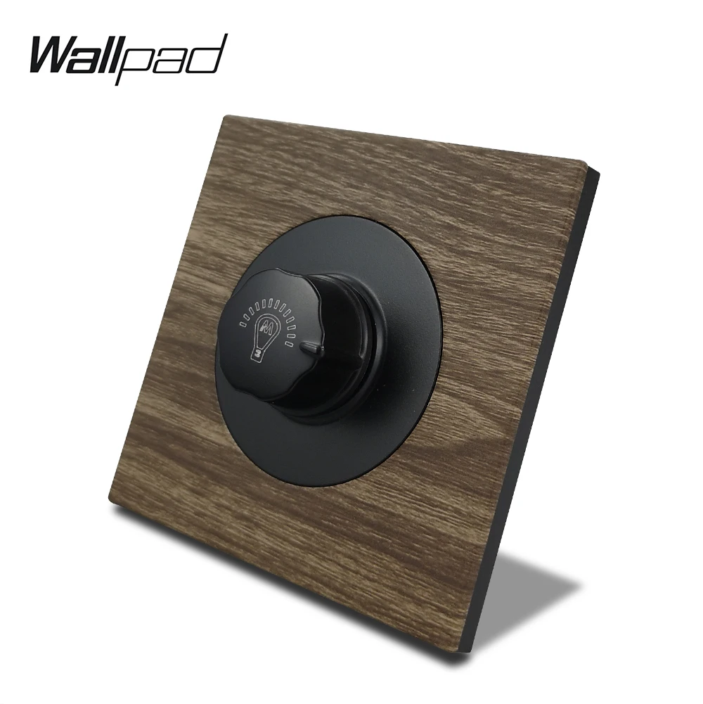 Wallpad L6 Подлинная древесина панель 1 банда 1 способ Электрический диммер переключатель