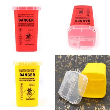

1L Capacity Sharps Container Medical Needles Bin Tattoo Piercing Needles Disposal Collect Box Tattoo Artist Waste Box