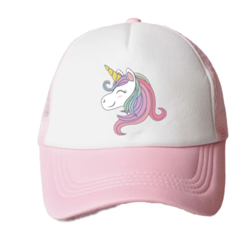 Gorra de béisbol con diseño de unicornio para niña, gorro de béisbol rosa con diseño de unicornio para niña de 3 a 8 años, gorra infantil para verano