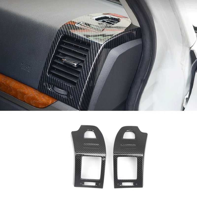 Для Mitsubishi Pajero V80 2007- карбоновый стиль различные позиции A/C вентиляционное отверстие рамка наклейки накладка Стайлинг автомобиля - Название цвета: Side