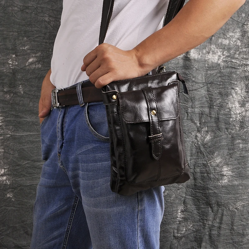 Модная многофункциональная Повседневная поясная сумка из натуральной кожи, сумка через плечо, сумка-мессенджер, набедренная сумка, поясная сумка 8711-l