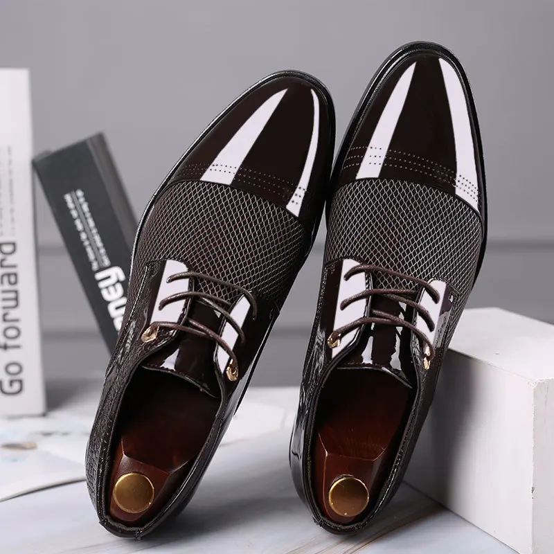 Men Formal Slip On Shoes Pu Leather Flat Shoes sapato social masculino Male Business ghj7