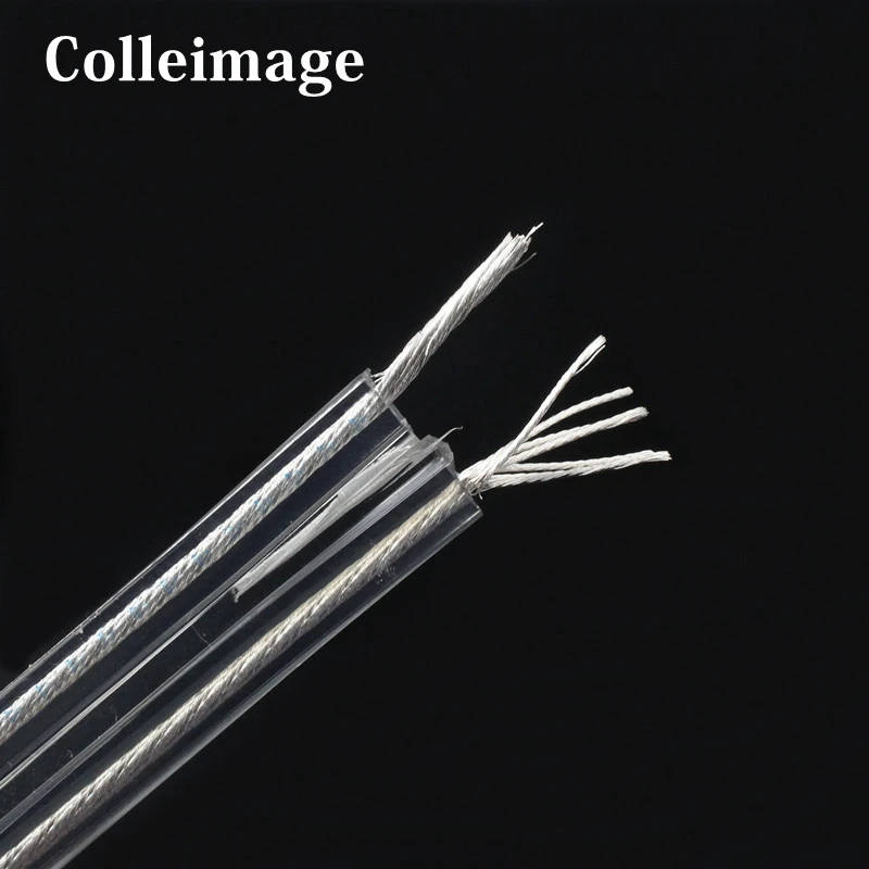 Hifi 7N OCC Silver Plated signal Line Bulk Cable for AMP DVD CD Audio Signal Line Cable