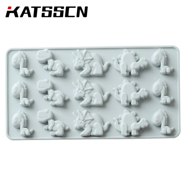 

15 Grids Dinosaur Silicone Chocolate Mold DIY Homemade Cake Bakeware Silicone Mold in KATSSCN