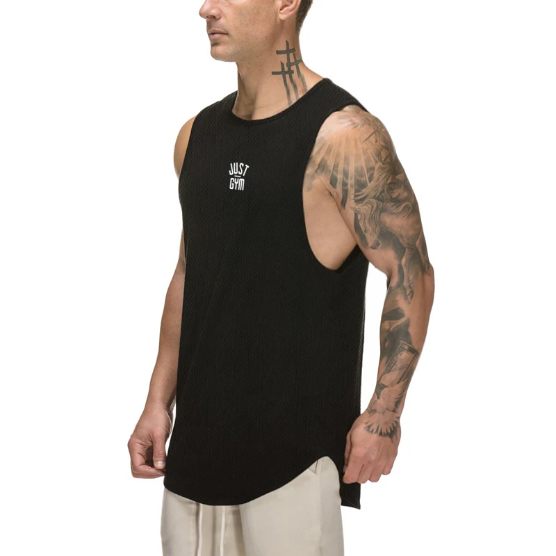 

Mens Running Training Workout Mesh Casual Tank Top Fitness Summer Fashion Musculation Quick Dry Vest Clothing Sleeveless Singlet