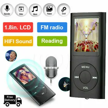 

Portable Mini MP3 MP4 Player Support 32GB 1.8" LCD Music Video Media FM Radio