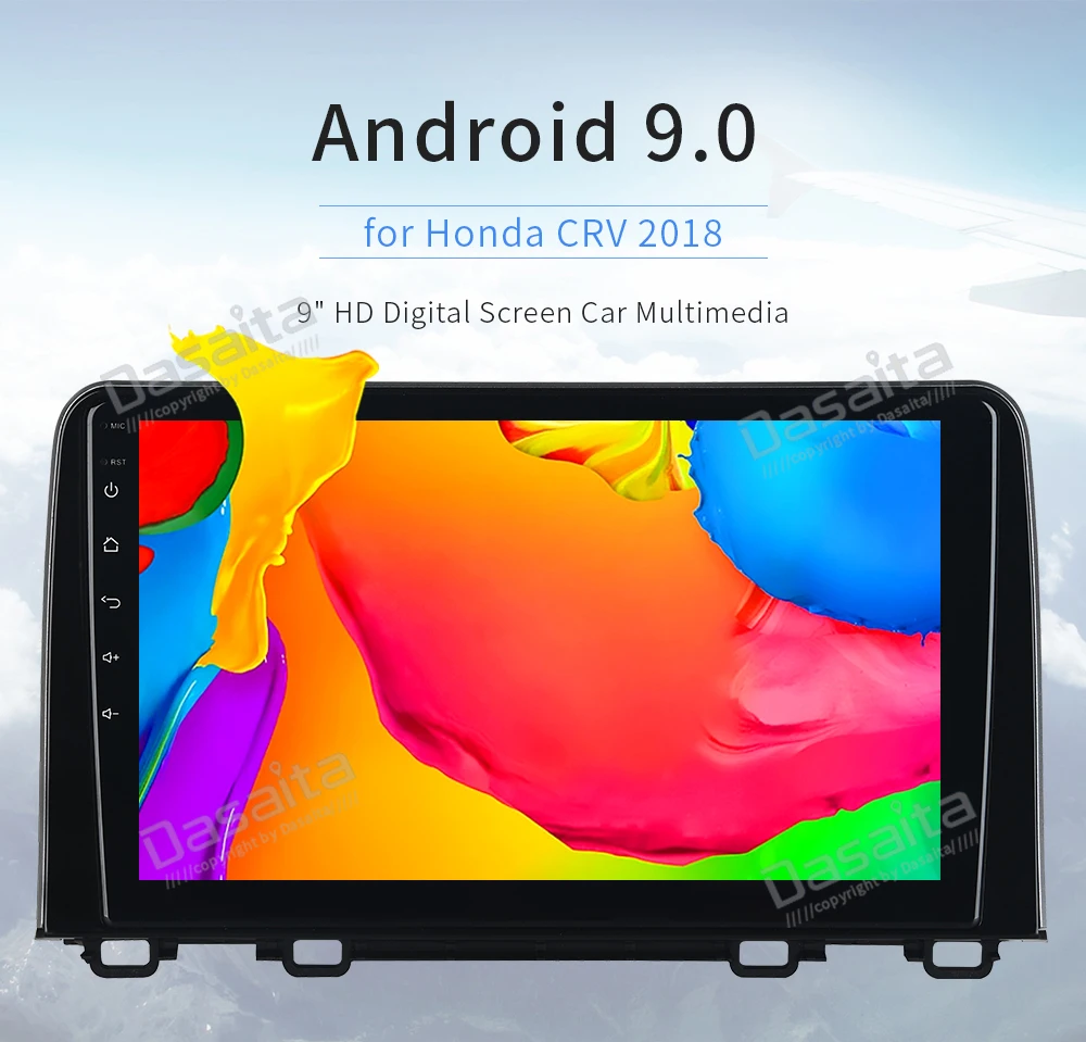 Dasaita " Автомобильный мультимедийный Android 9,0 1 Din для Honda CRV радио тюнер 4*50 Вт автомобильный mp3-плеер