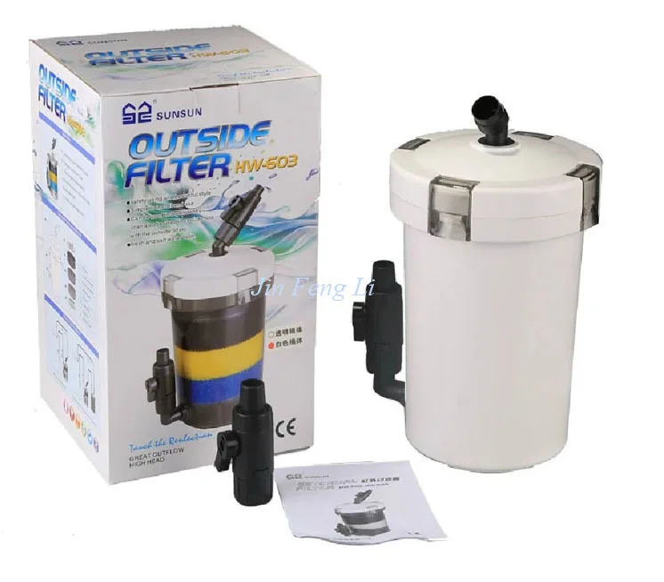 JFENGLI SUNSUN Mini 2.3L внешний предварительный фильтр HW-603 аквариума для аквариума