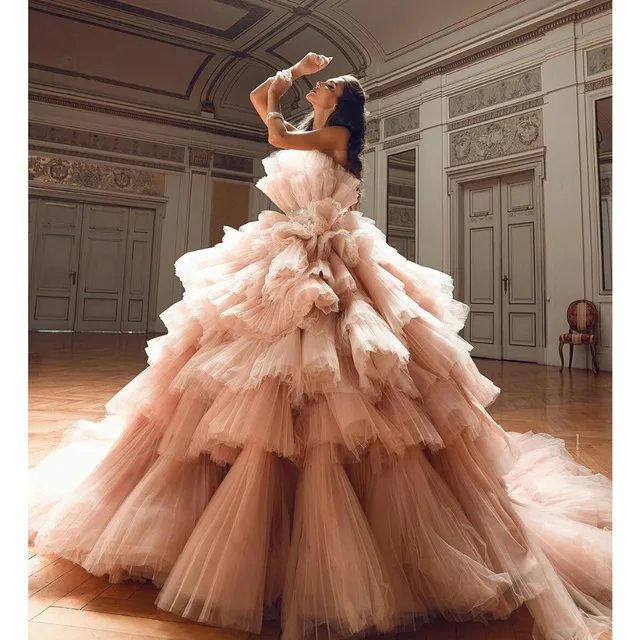 Amazing Lush Prom Dresses 2023 Custom Long Bridal Ruffled 