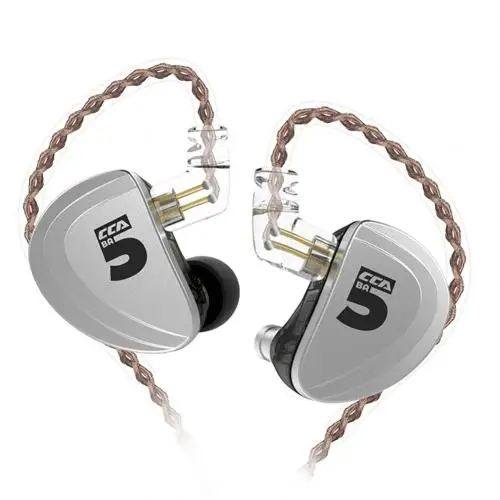 White Without Mic CCA A10 портативные универсальные 3,5 мм HiFi спортивные съемные проводные наушники-вкладыши удобные наушники - Цвет: White Without Mic