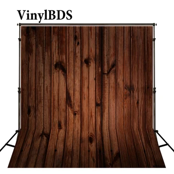 

VinylBDS Photography Backdrops Dark Coffee Color Walls Wood Brick Wall Backgrounds For Photo Studio Ntzc-013