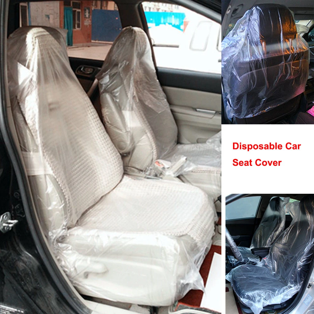 desechables de plástico para asiento de coche, Protector de vehículo, Valet mecánico, para mascotas, 50 Uds.|Coberturas de asiento de automóviles| - AliExpress