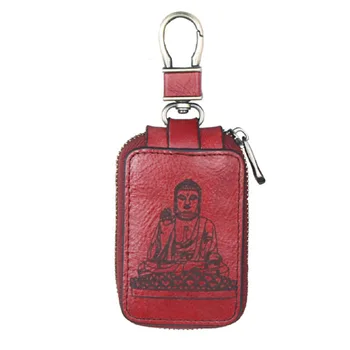 

Holder Key Case Pattern Design Fashion Unisex Keys Bag With Rings Genuine Leather Car Key Bag