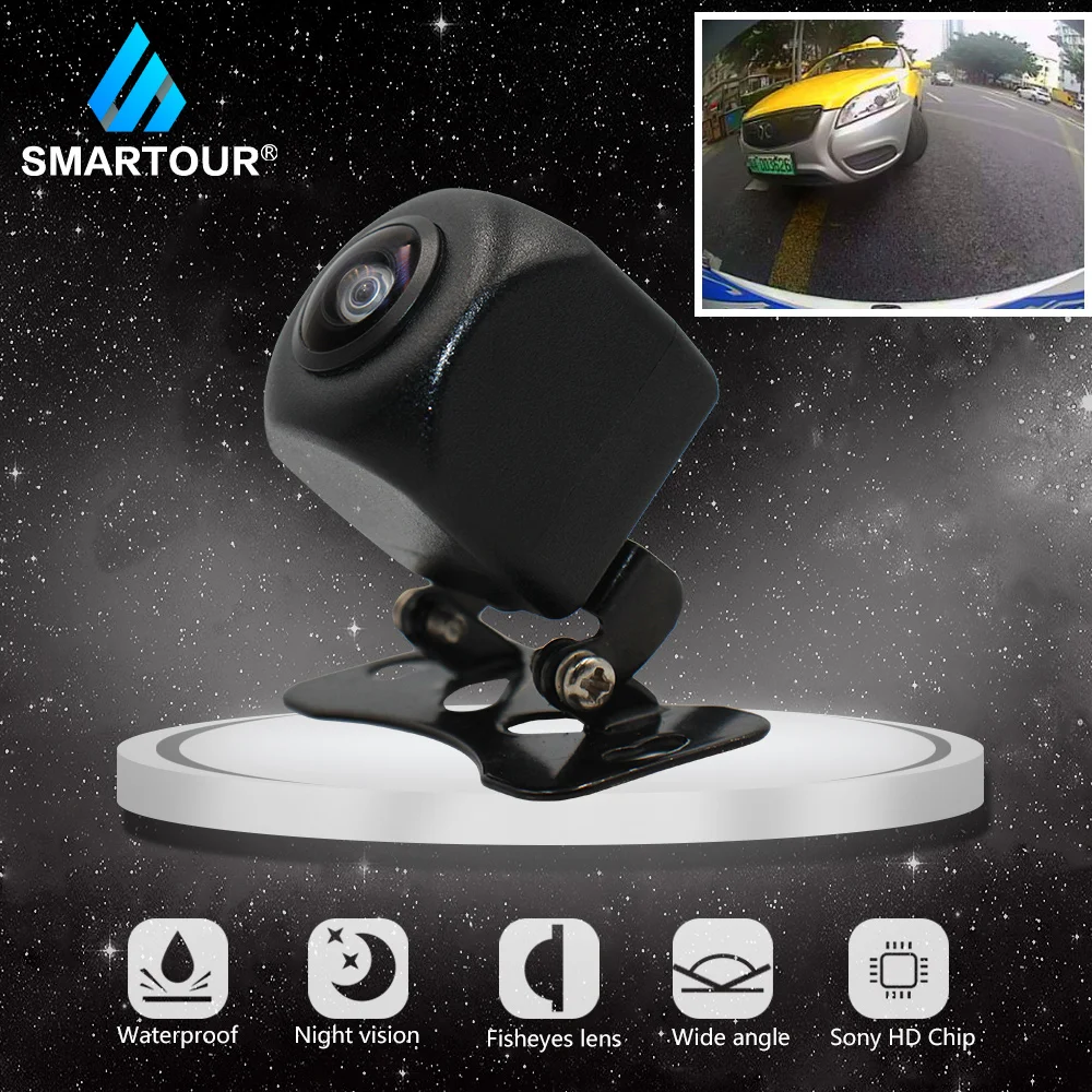 

Smartour Vehicle Rear Front Side View Camera CCD Fish Eyes Night Vision Waterproof IP68 Car Reversing Back Up Camera Universal