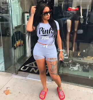 

PLUS SIZE 3XL Pink Letter Print 2 Piece Set Tracksuit Women TopS Hollow Pants Casual Outfit Sweatshirts Sportwear Dropship