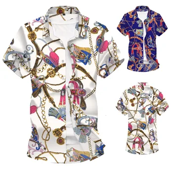 

2020 Xia Men Sandy Beach Shirt Hawaii Short Sleeve Flower Shirt Male