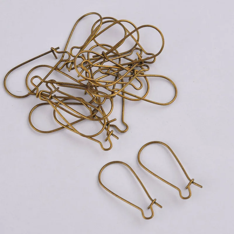 Antique Bronze 1000 шт 16 мм 25 мм 30 мм 38 мм u-образные застежки для сережек ушные Провода Крючки для серьг серьги DIY ювелирные аксессуары - Цвет: Antique Bronze