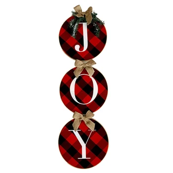 

3pcs/set Joy Sign Wreath Garland DIY Xmas Party Christmas Decoration Home Wall Front Door Hanging Ornaments