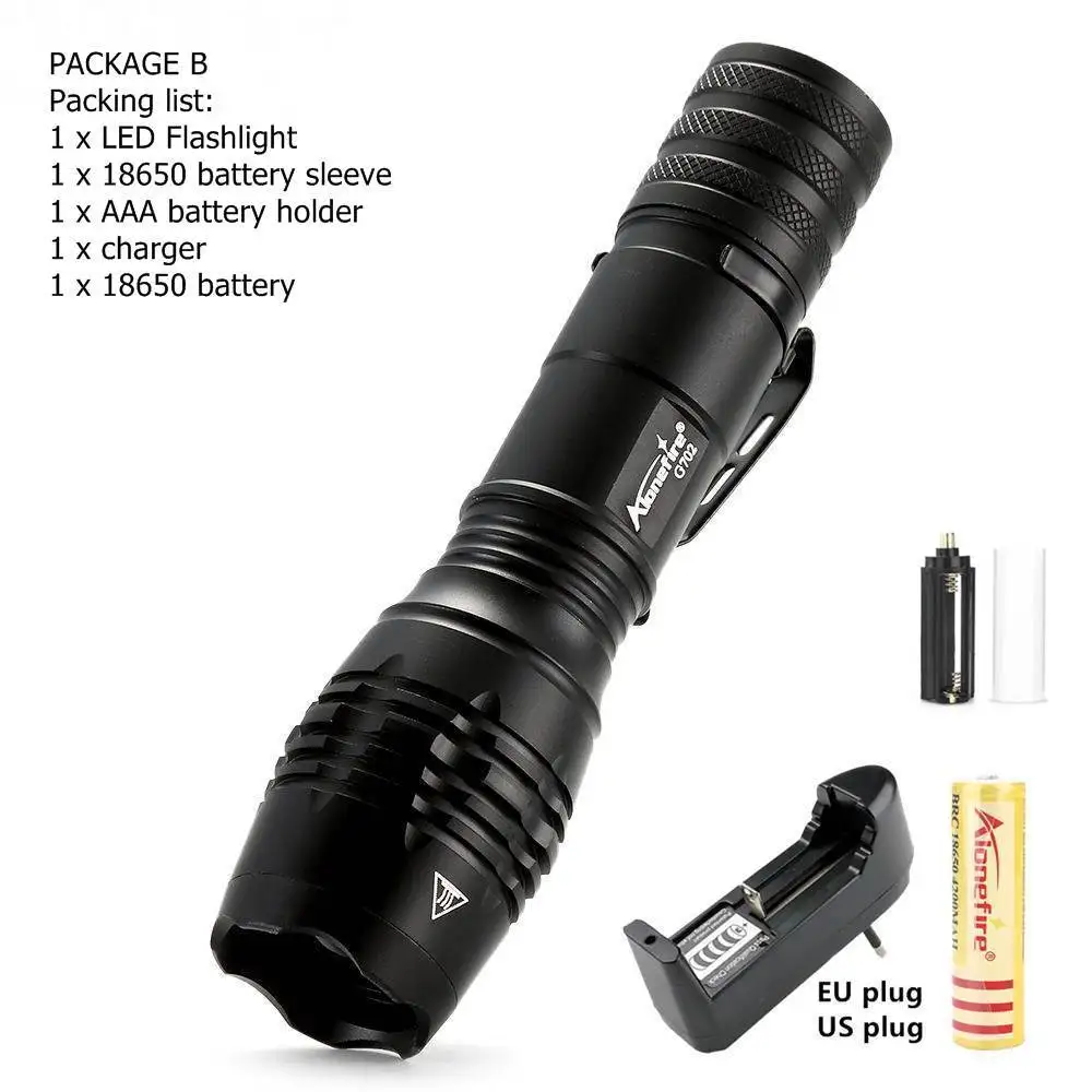 AloneFire G702 cree xml t6 светодиодный фонарь, велосипед, самообороны, Отдых на природе света, лампа, для охоты - Испускаемый цвет: Option B
