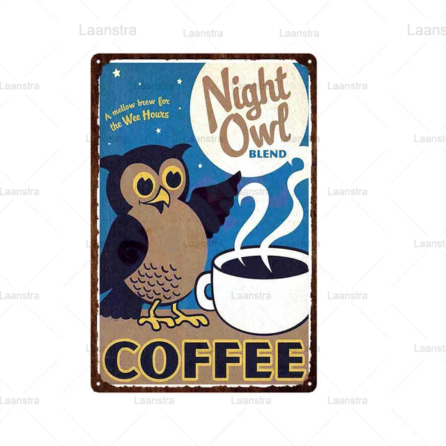 Tin Signs Chocolate & Coffee Vintage Poster Metal Dessert Sign Wall Art Decor For Chocolate Shop Cafe BBQ Bar Pub Iron Plate 24