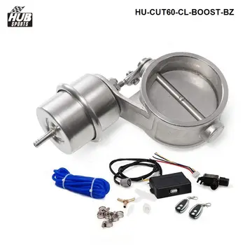 

Exhaust Control Valve Cutout 2.3" 60mm Pipe Closed With Boost Actuator with Wireless Remote Controller Set HU-CUT60-CL-BOOST-BZ